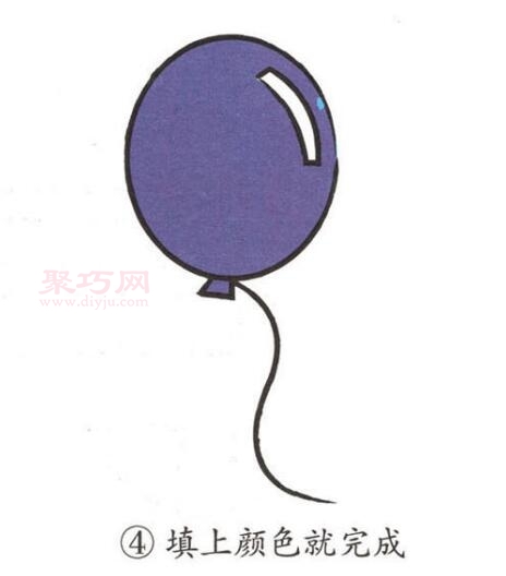 气球简笔画(爱心气球简笔画)