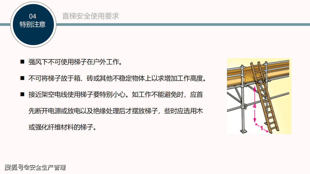 梯子安全使用规范图片-梯子的安全使用培训视频