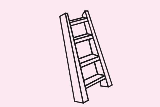 梯子的画法图片简笔画-梯子的画法图片简笔画可爱