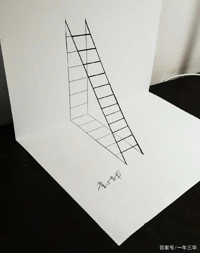 梯子的立体画-梯子立体画教程