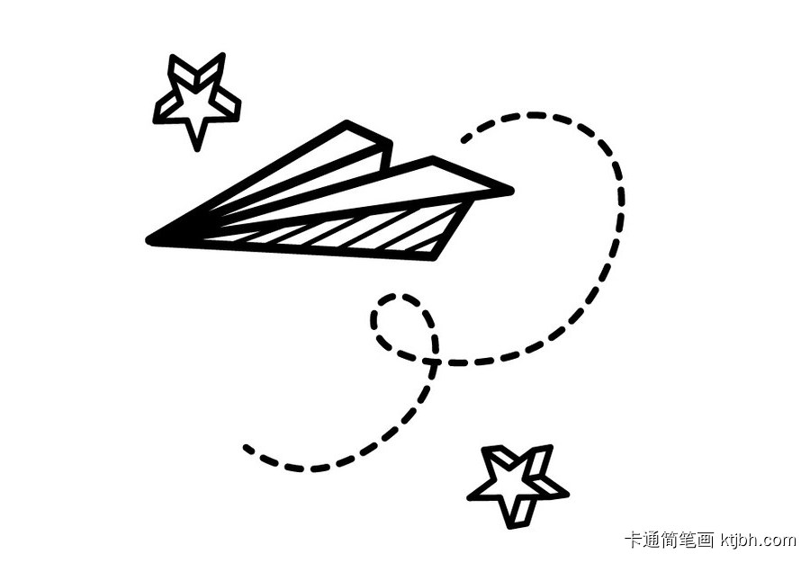 纸飞机简笔画3-6岁-纸飞机的画法简笔画 步骤