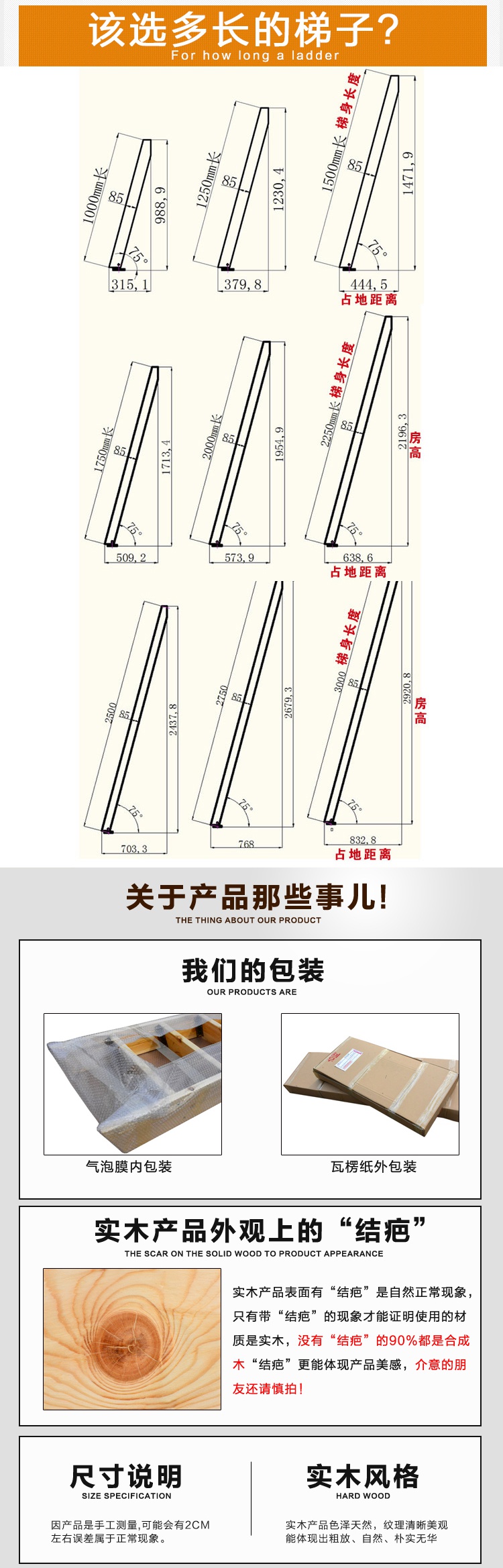 木梯子尺寸图-3米木梯子制作方法尺寸