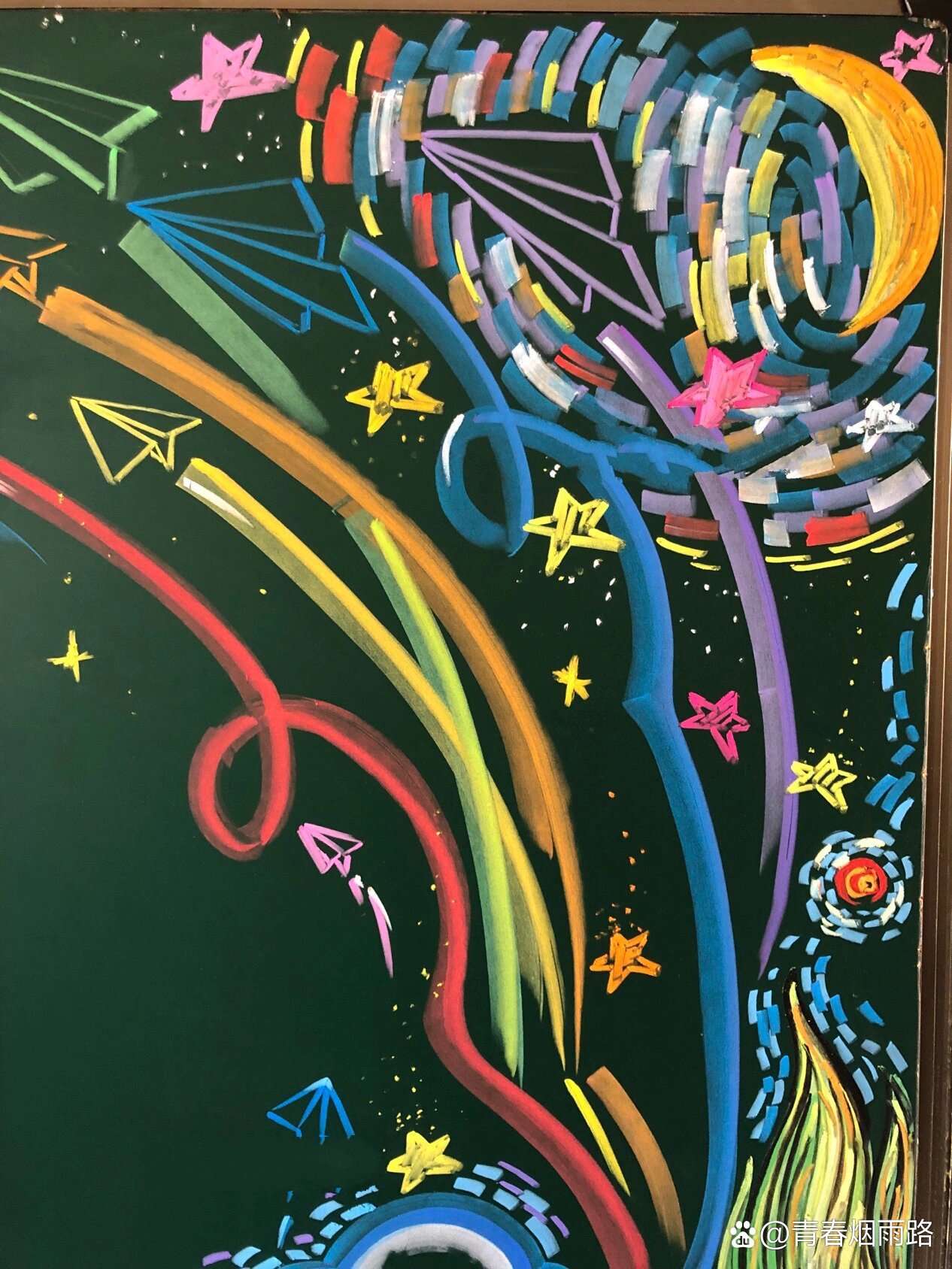纸飞机简笔画黑板报-纸飞机的简笔画 涂色